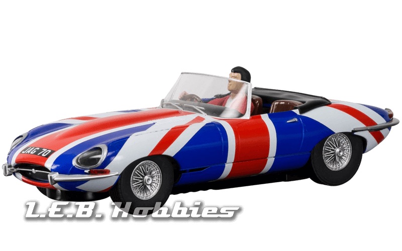 C3878 Scalextric Jaguar E-Type Union Jack C3878 Scalextric Jaguar E-Type Union Jack